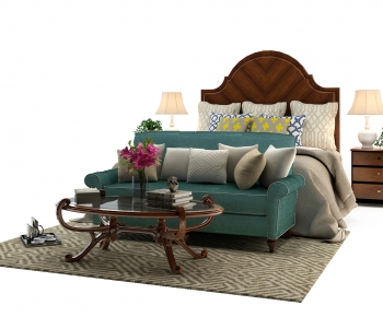 European Style Double Bed-ID:786580096