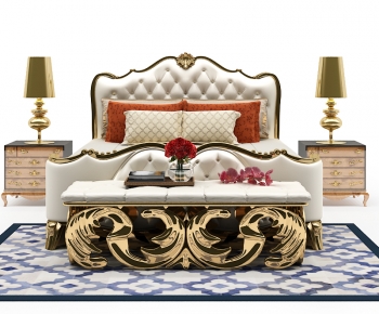 European Style Double Bed-ID:665844928