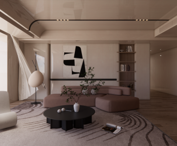 Wabi-sabi Style A Living Room-ID:902555947