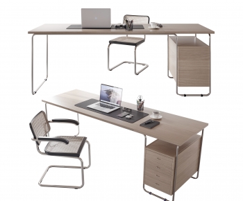 Modern Computer Desk And Chair-ID:792299036