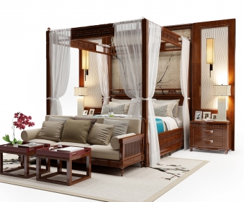 Chinese Style Double Bed-ID:269725088