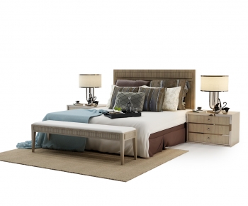 Modern Double Bed-ID:650968074