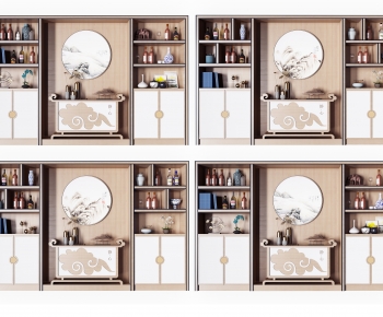 New Chinese Style Wine Cabinet-ID:831736092