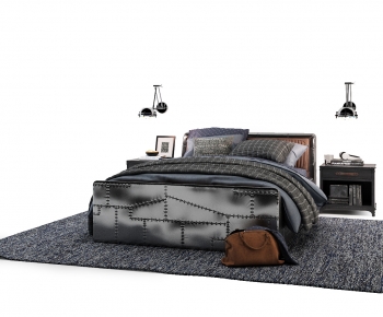 Modern Double Bed-ID:781904948