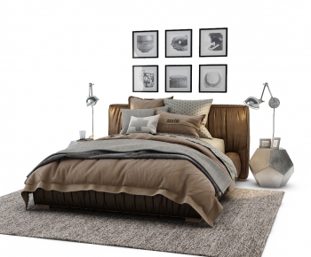 Modern Double Bed-ID:195832978