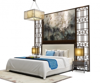 Chinese Style Double Bed-ID:353534948