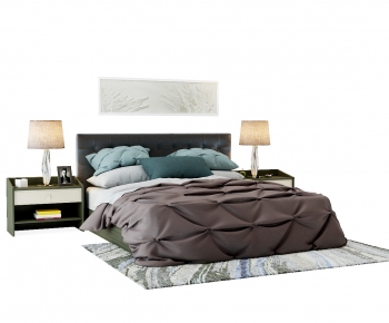 Modern Double Bed-ID:928297048