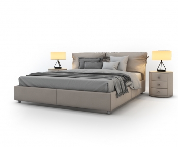 Modern Double Bed-ID:940272093