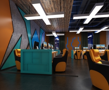 Industrial Style Internet Cafe-ID:438927899