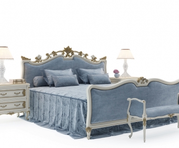American Style European Style Double Bed-ID:679387095