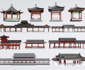 Chinese Style Ancient Architectural Buildings-ID:458852055