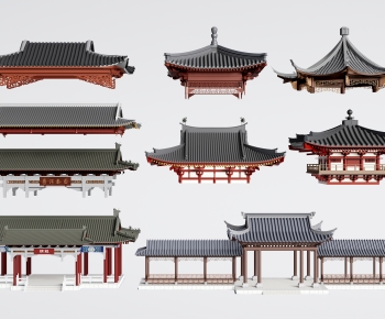 Chinese Style Ancient Architectural Buildings-ID:588567027