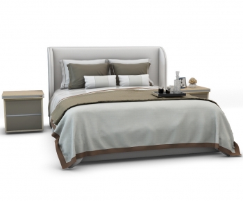 Modern Double Bed-ID:761076933