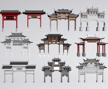 Chinese Style Ancient Architectural Buildings-ID:267734055