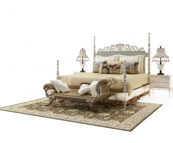 American Style European Style Double Bed-ID:697479273
