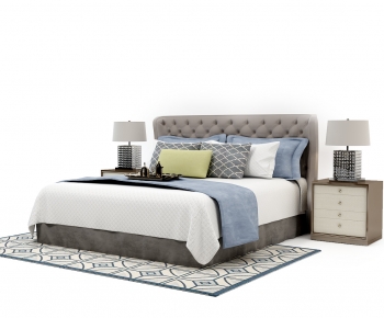 American Style European Style Double Bed-ID:453406106