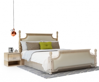 American Style European Style Double Bed-ID:370403059