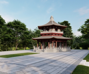 Chinese Style Ancient Architectural Buildings-ID:962507014