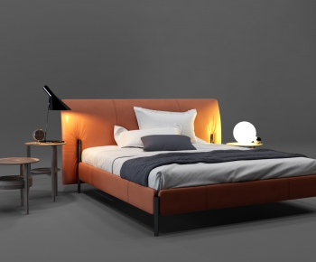 Modern Double Bed-ID:210489039