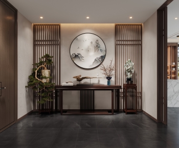 New Chinese Style Hallway-ID:723707919