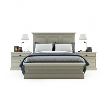 American Style European Style Double Bed-ID:720110898