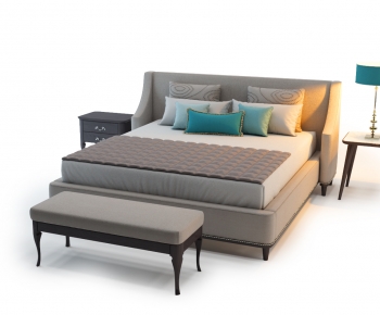 Modern Double Bed-ID:467482098
