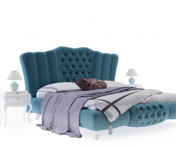 American Style European Style Double Bed-ID:789773942