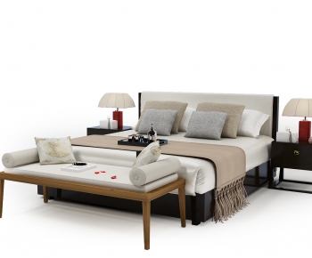 New Chinese Style Double Bed-ID:540157084