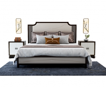 New Chinese Style Double Bed-ID:533962017