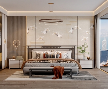 New Chinese Style Bedroom-ID:643549024