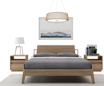 Nordic Style Double Bed-ID:484860903