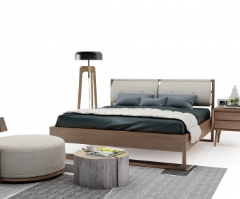 Nordic Style Double Bed-ID:187078958