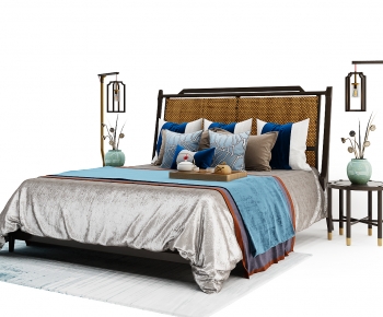 New Chinese Style Double Bed-ID:384882932