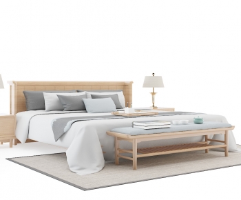 New Chinese Style Double Bed-ID:446265943