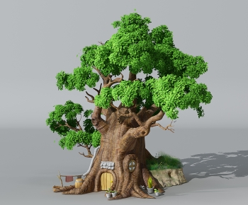 现代半卡通儿童娱乐景观植物树-ID:640583996
