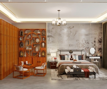 New Chinese Style Bedroom-ID:876322036