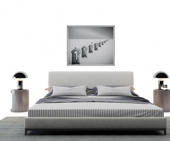 Nordic Style Double Bed-ID:372886905