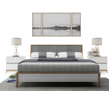 Nordic Style Double Bed-ID:316259942