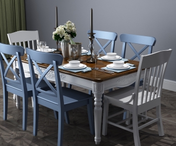 Mediterranean Style Dining Table And Chairs-ID:641241187