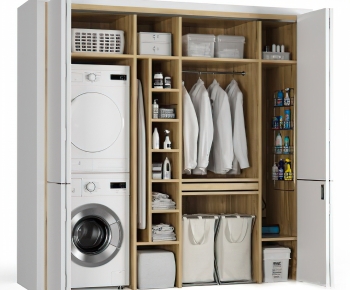 Modern Laundry Cabinet-ID:994484903
