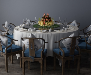 New Chinese Style Dining Table And Chairs-ID:429729949