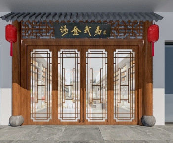 New Chinese Style Facade Element-ID:881373889
