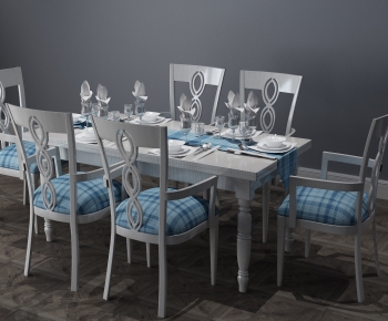 Mediterranean Style Dining Table And Chairs-ID:462369913