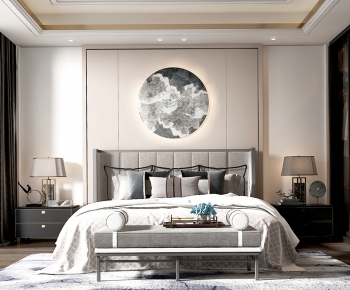 New Chinese Style Bedroom-ID:651460893