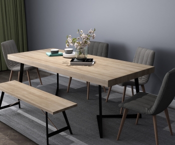 Modern Dining Table And Chairs-ID:490585094
