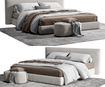 Modern Double Bed-ID:597923041