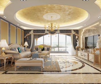 European Style A Living Room-ID:382617957