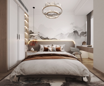 New Chinese Style Bedroom-ID:760698082