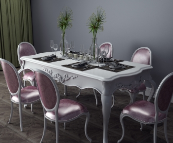 Simple European Style Dining Table And Chairs-ID:464169981