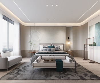 Modern New Chinese Style Bedroom-ID:596463926